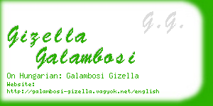 gizella galambosi business card